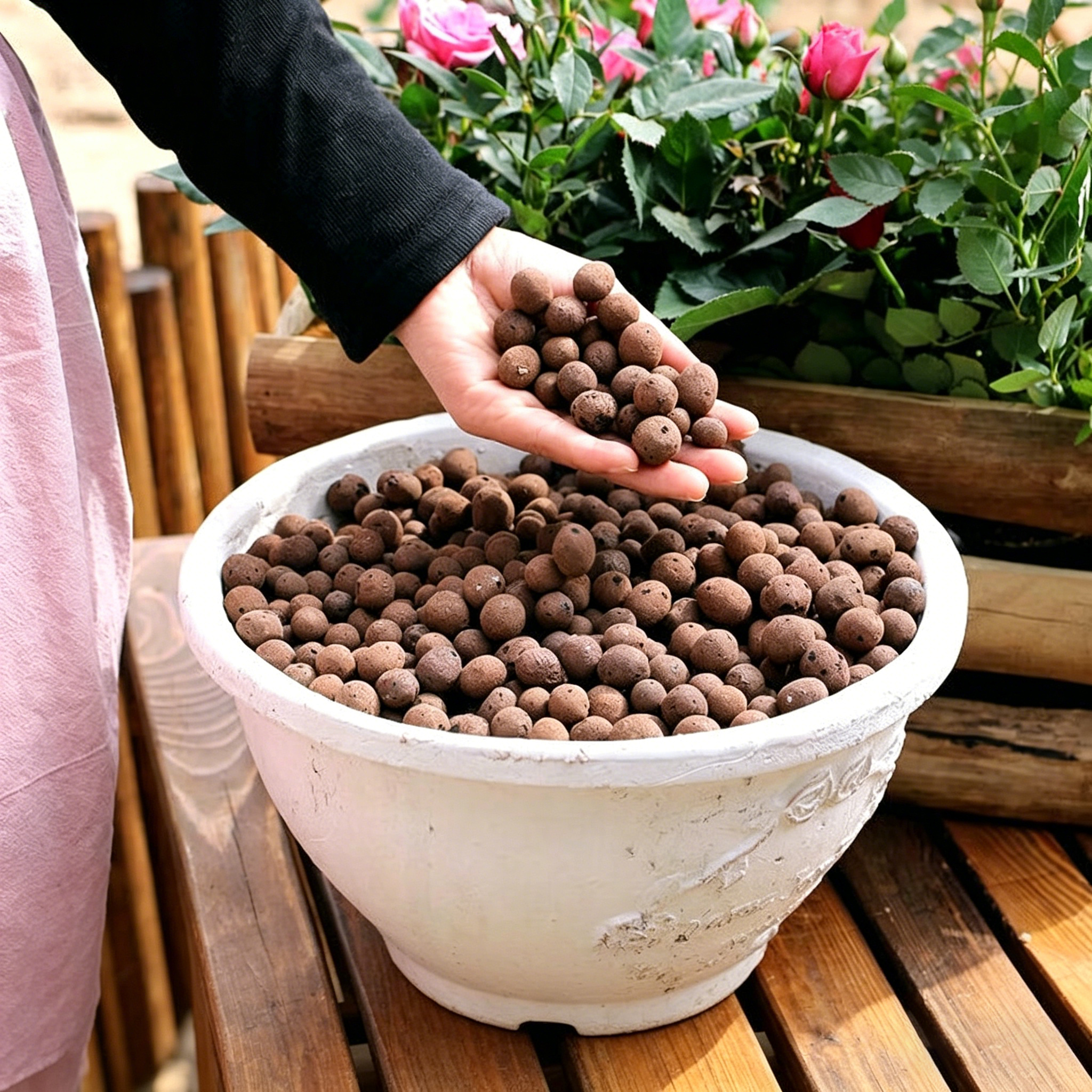 Aquasoil Substrate - 100-500g Reusable Hydroponic Clay Pebbles Flower