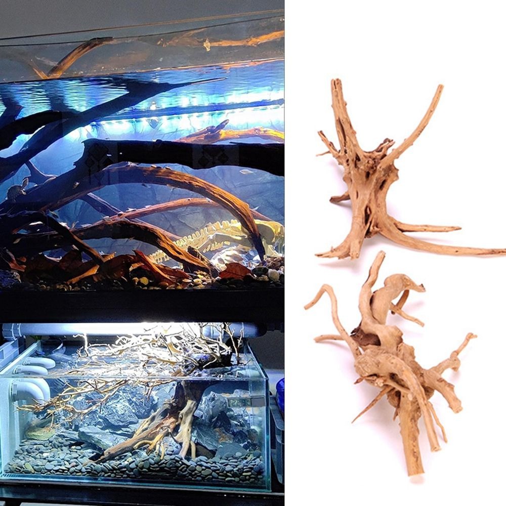 New Natural Wooden Fish Tank D - đánh giá và giá Planted Aquarium With Driftwood