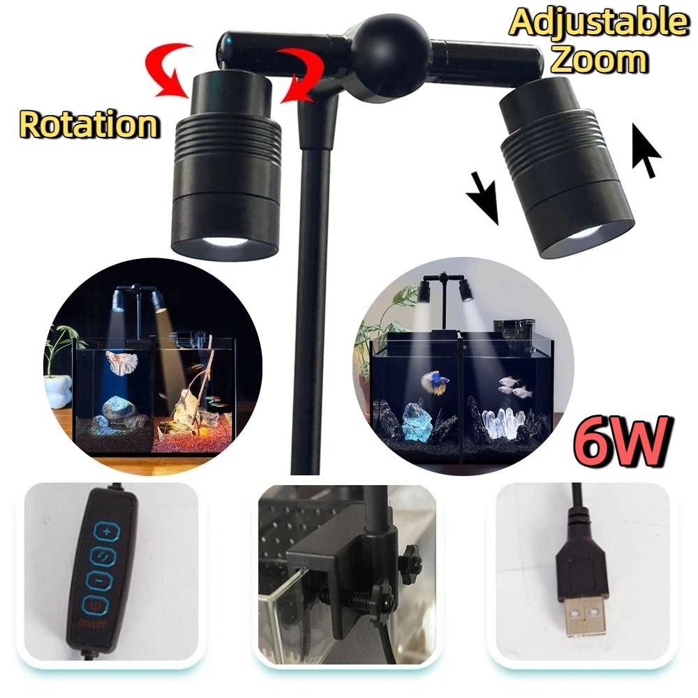 Double-headed Mini Clip-on Aqu - đánh giá và giá Planted Aquarium Mini