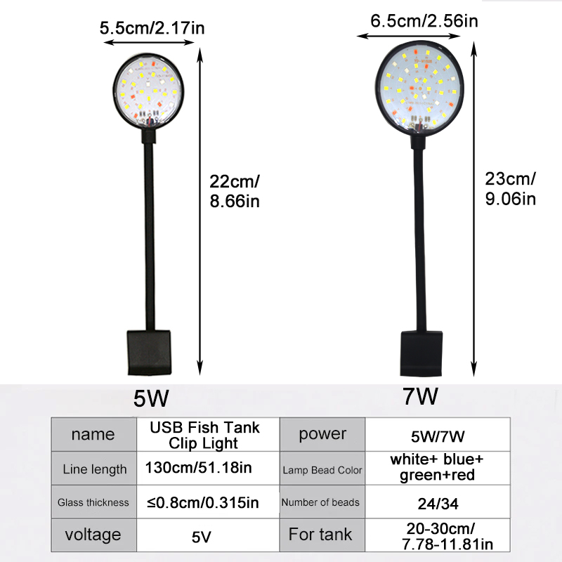 USB Aquarium LED Lamp Fish Tan - đánh giá và giá Planted Aquarium Mini