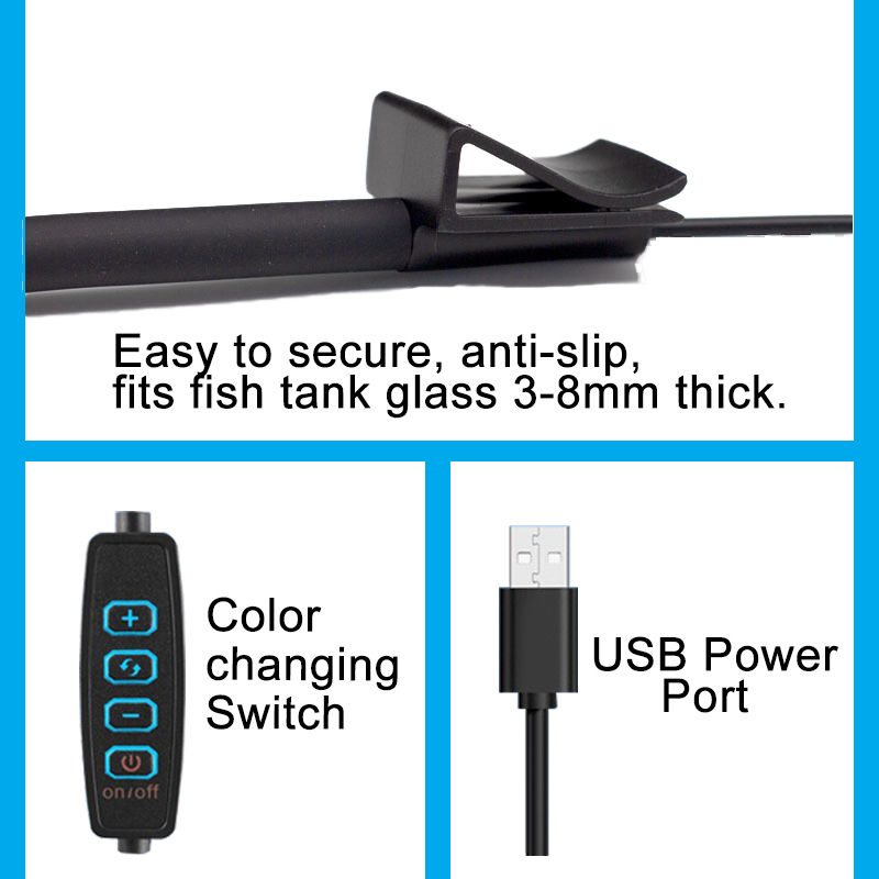USB Aquarium LED Lamp Fish Tan - đánh giá và giá Planted Aquarium Mini