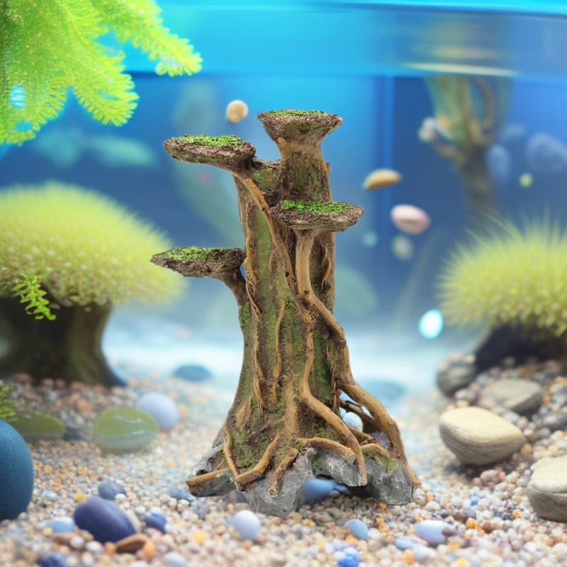 Artificial Brazilian Tree Drif - đánh giá và giá Planted Aquarium With Driftwood