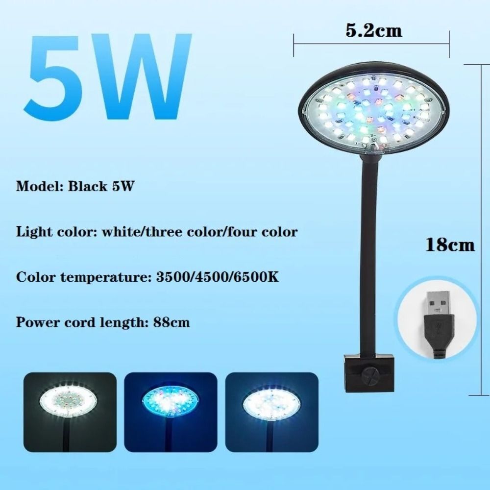 Mini Fish Tank Clip Lamp 360-D - đánh giá và giá Planted Aquarium Mini